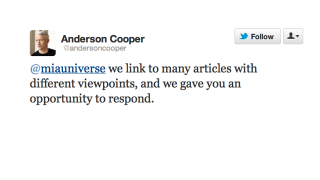 Illustration for article titled M.I.A. and Anderson Cooper Ignite and Resolve Feud in an Hour and Twenty-One Minutes